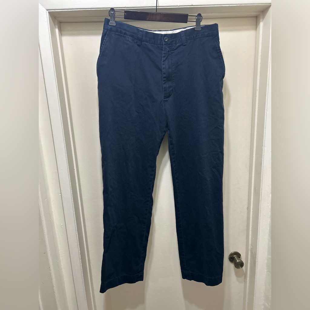 Polo Ralph Lauren Prospect Chino Trousers Navy Mens 35w 32l 100% Cotton Preppy